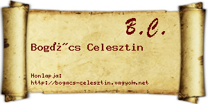 Bogács Celesztin névjegykártya